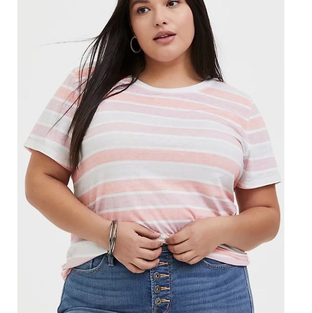 Torrid multi striped tee